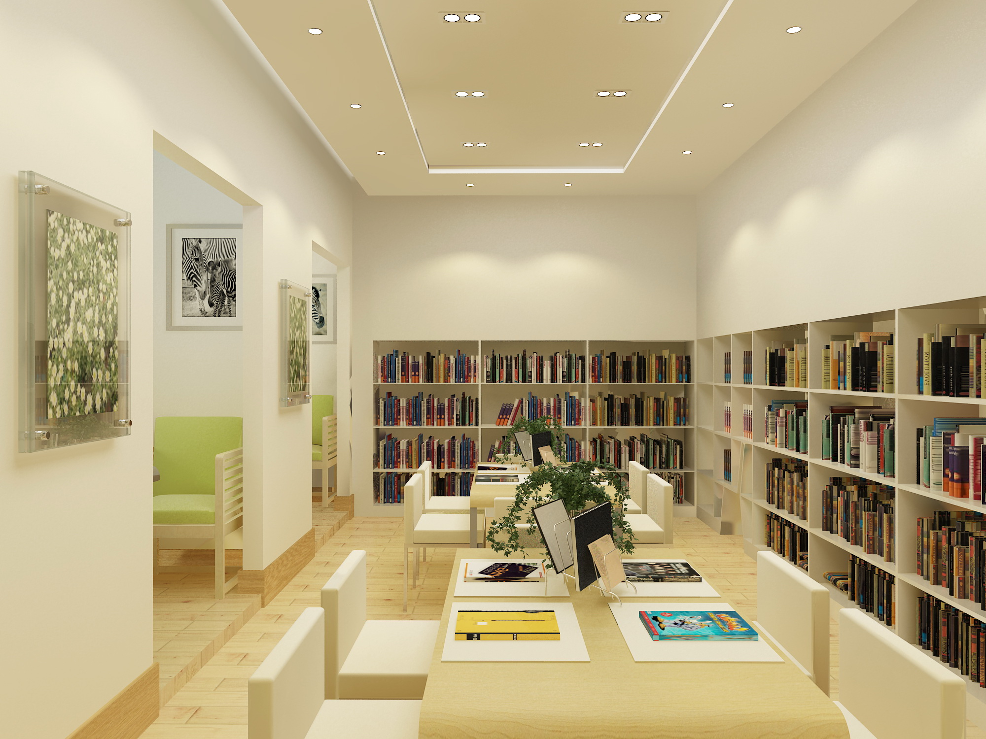 小型書吧閱讀區(qū)裝修設計效果圖